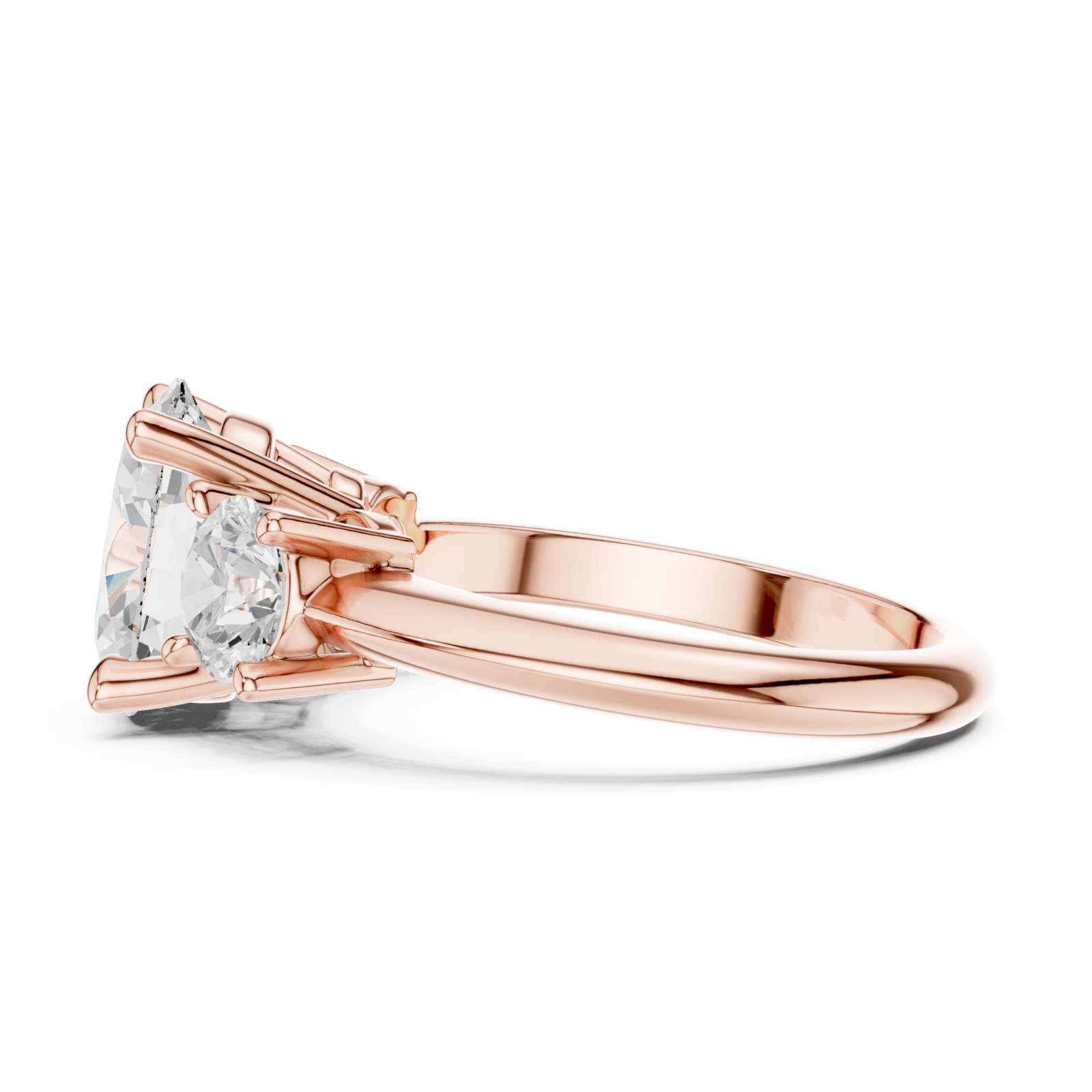  Rose Gold Eternal Radiance Duo Setting Ring Side View
