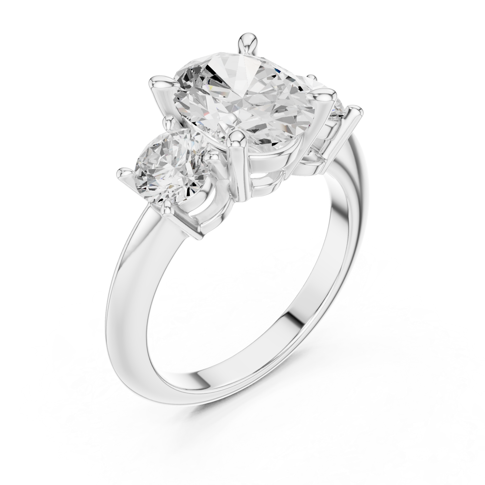  White Gold Eternal Radiance Duo Setting Ring Right View