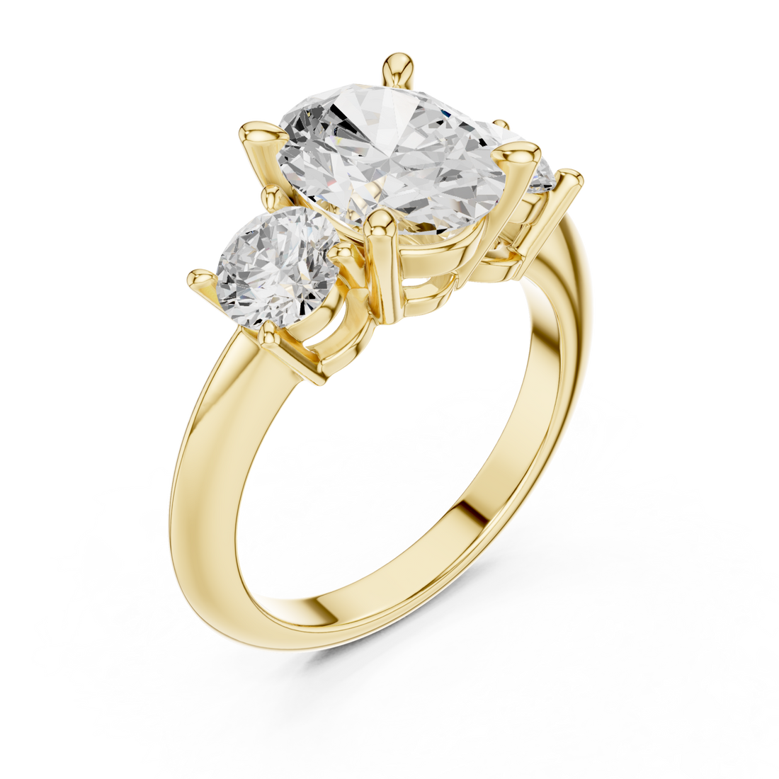 Gold Eternal Radiance Duo Setting Ring Right View