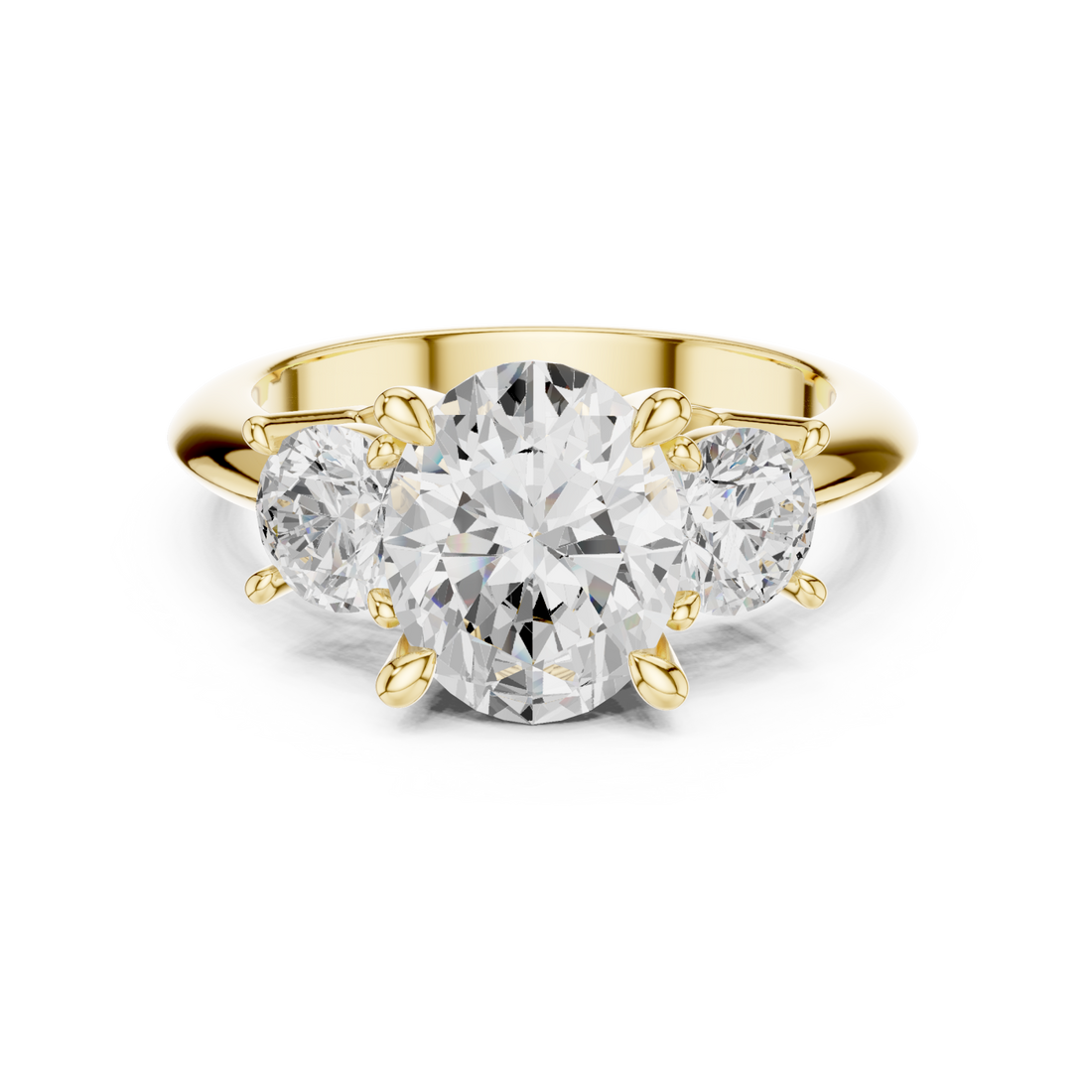 Gold Eternal Radiance Duo Setting Ring Right View
