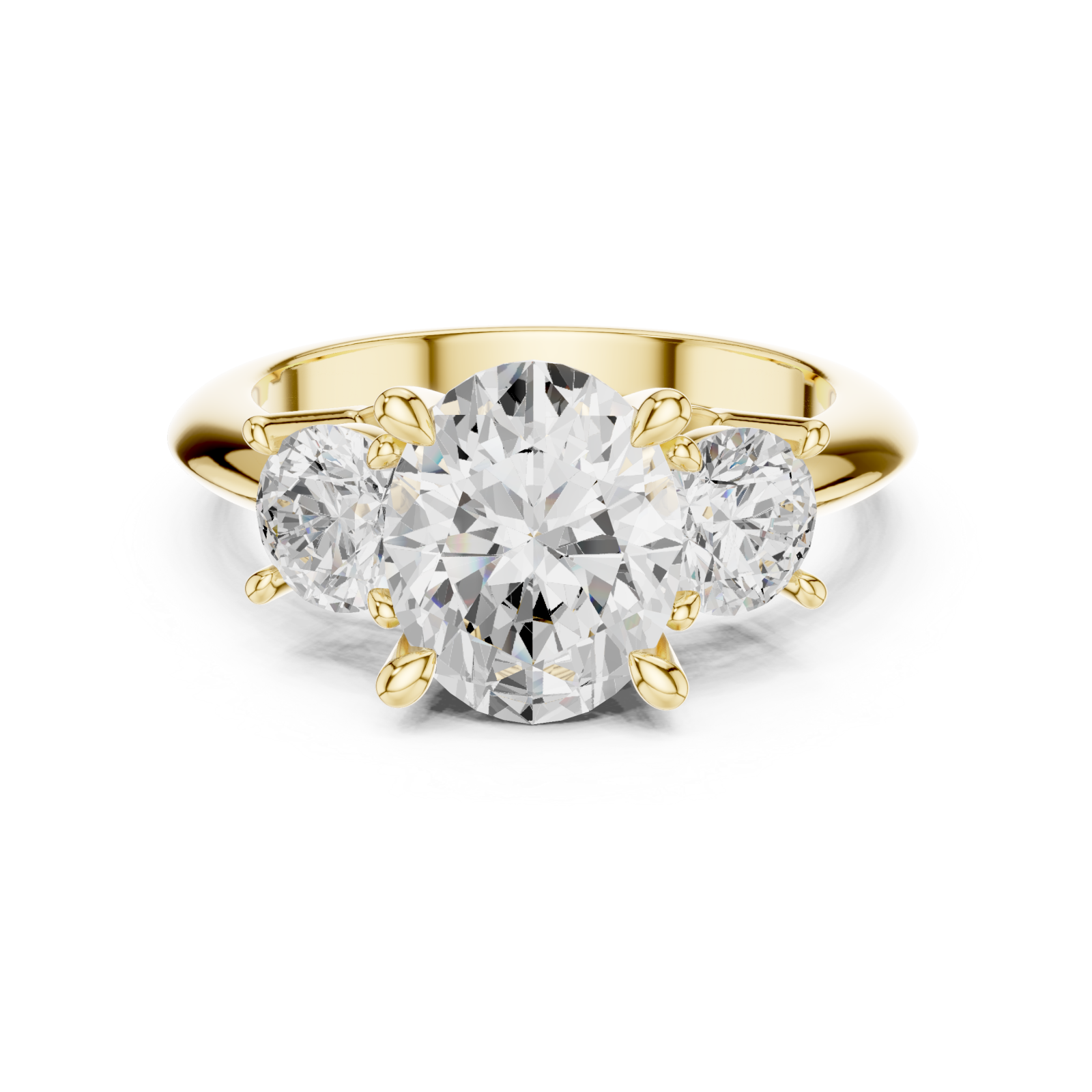  Gold Eternal Radiance Duo Setting Ring Front View