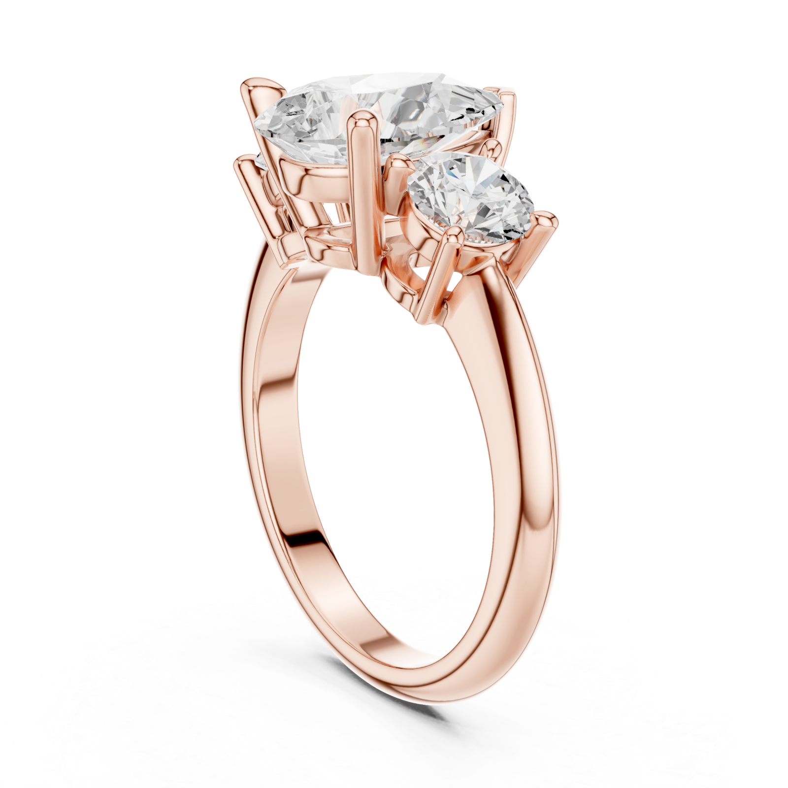  Rose Gold Radiant Harmony Tryst Ring Left View