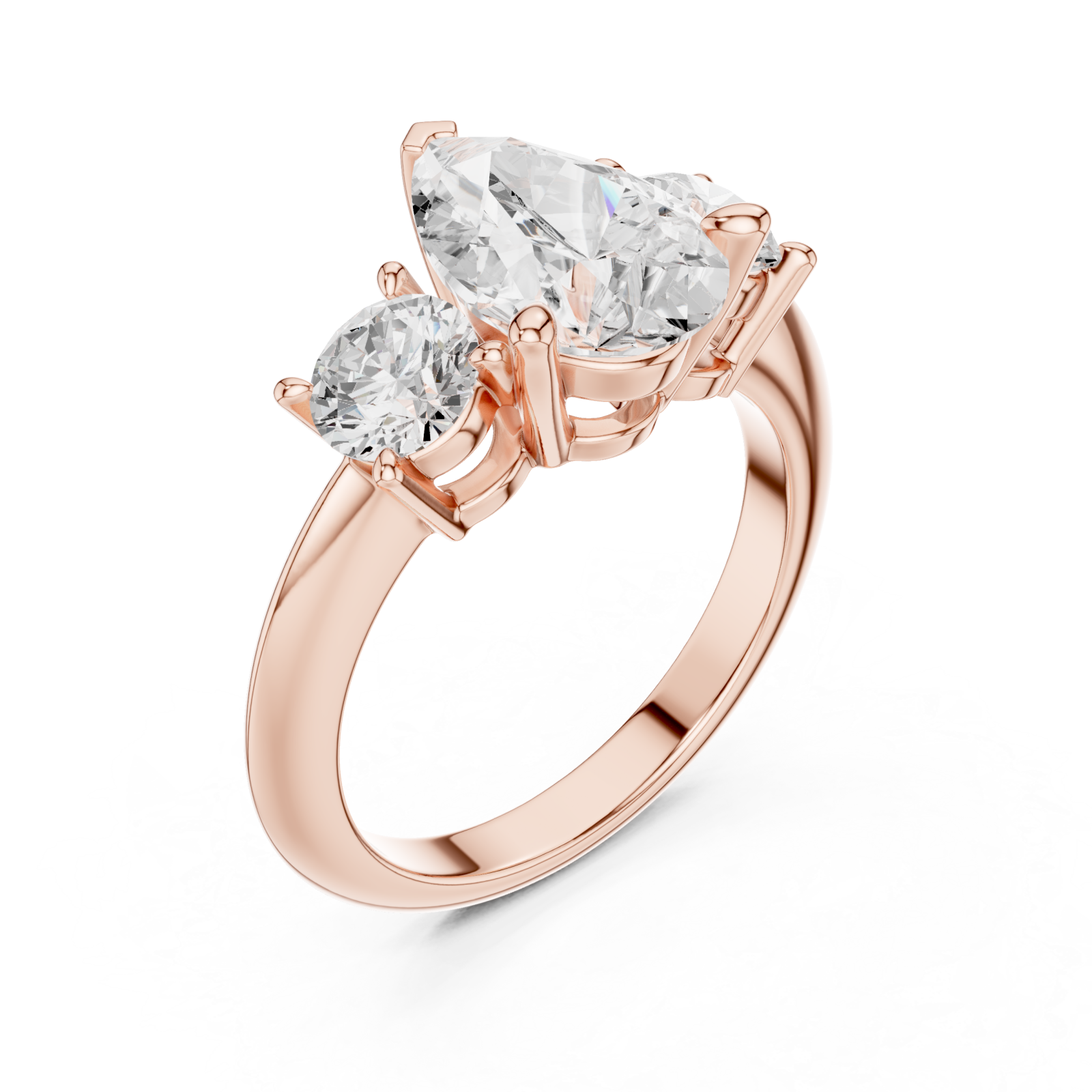  Rose Gold Radiant Harmony Tryst Ring Right View