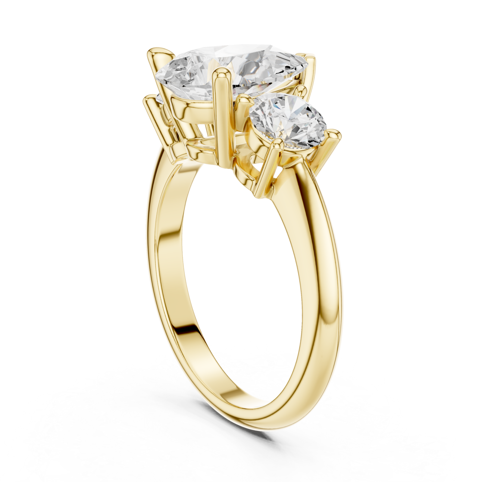  Gold Radiant Harmony Tryst Ring Left View