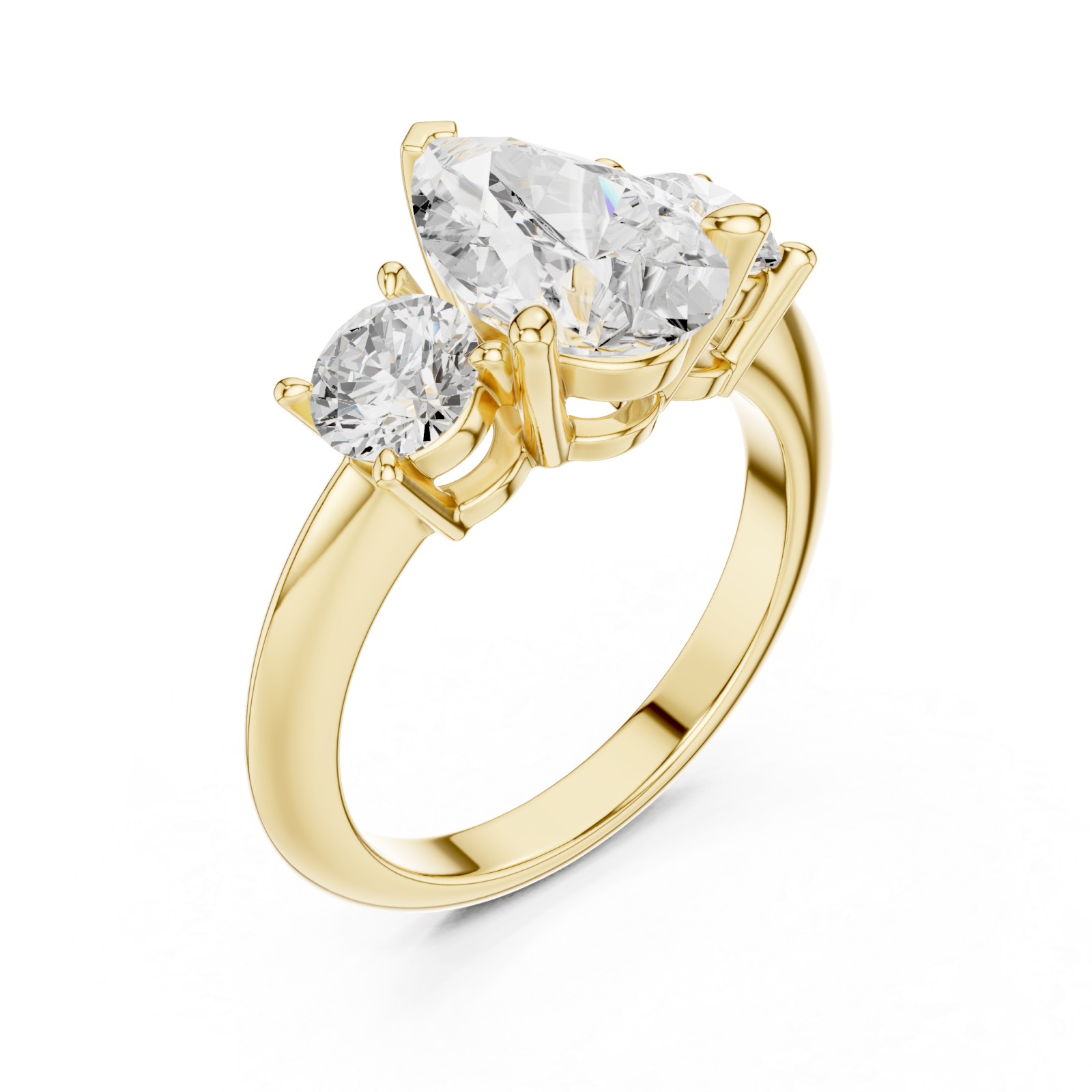 Gold Radiant Harmony Tryst Ring Right View