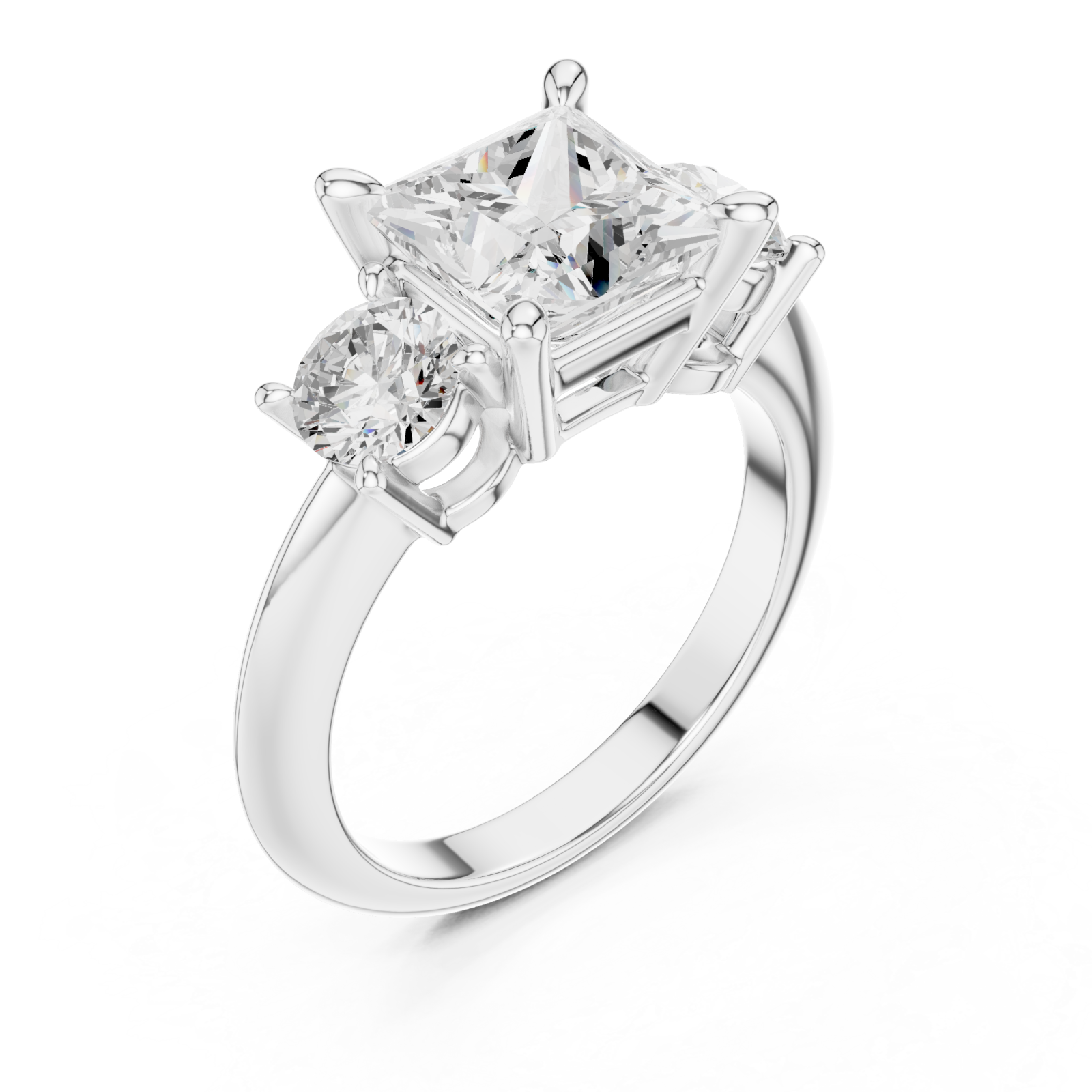 White Gold Imperial Twin Radiance Ring Right View