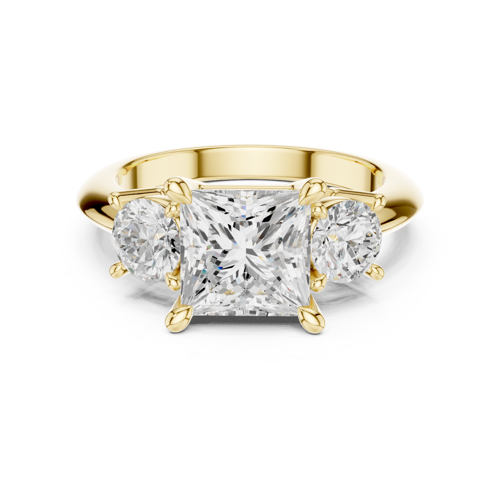  Gold Imperial Twin Radiance Ring Front View