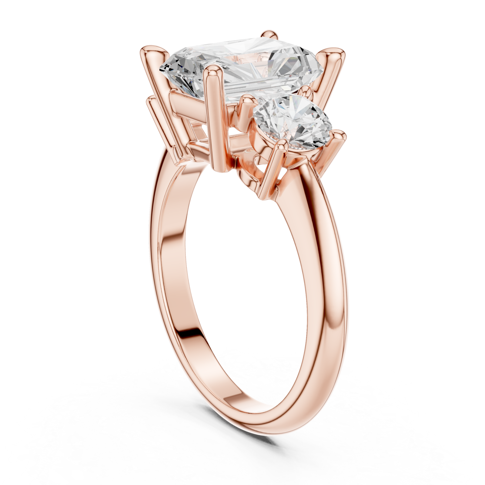  Rose Gold Timeless Duo Harmony Ring Left View