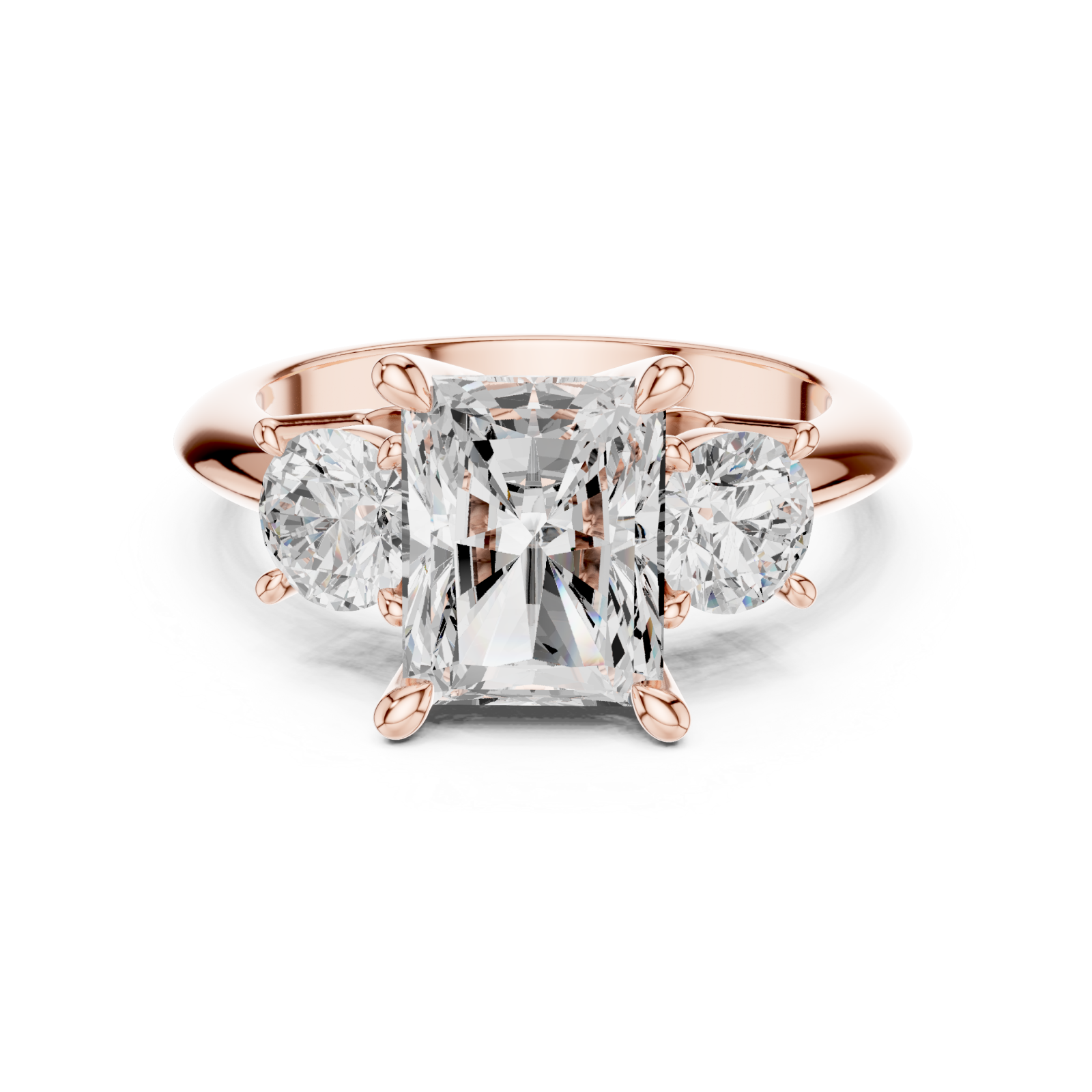  Rose Gold Timeless Duo Harmony Ring Front View