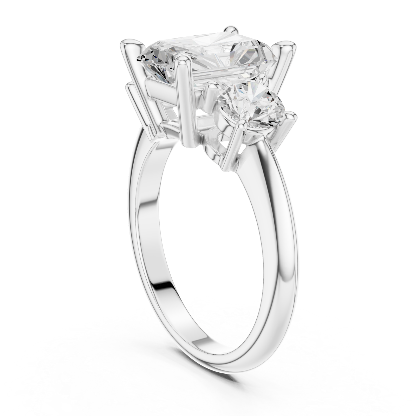  White Gold Timeless Duo Harmony Ring Left View