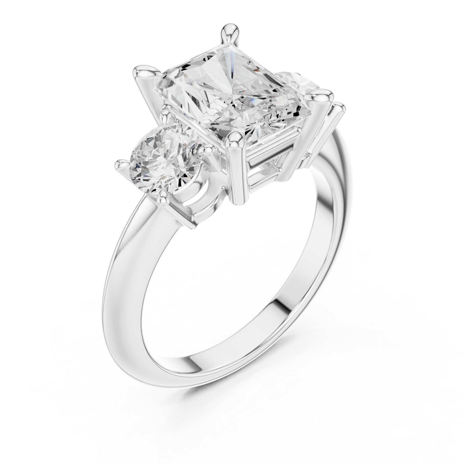  White Gold Timeless Duo Harmony Ring Right View