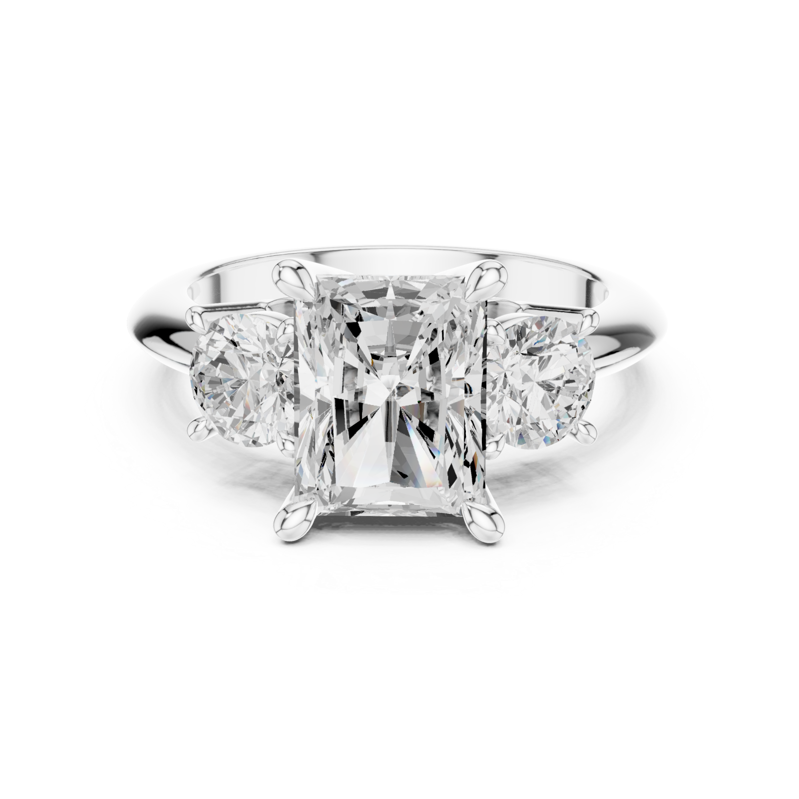  White Gold Timeless Duo Harmony Ring Front View