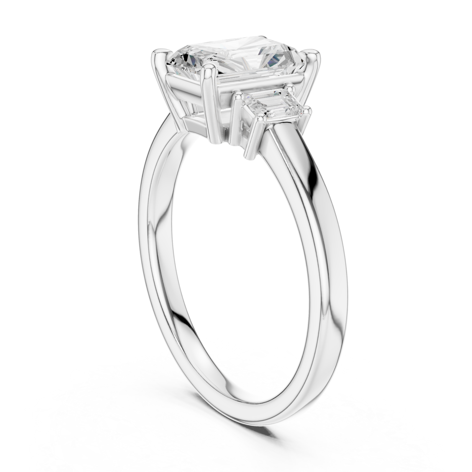  White Gold Eternal Promise Embrace Duo Engagement Ring Left View