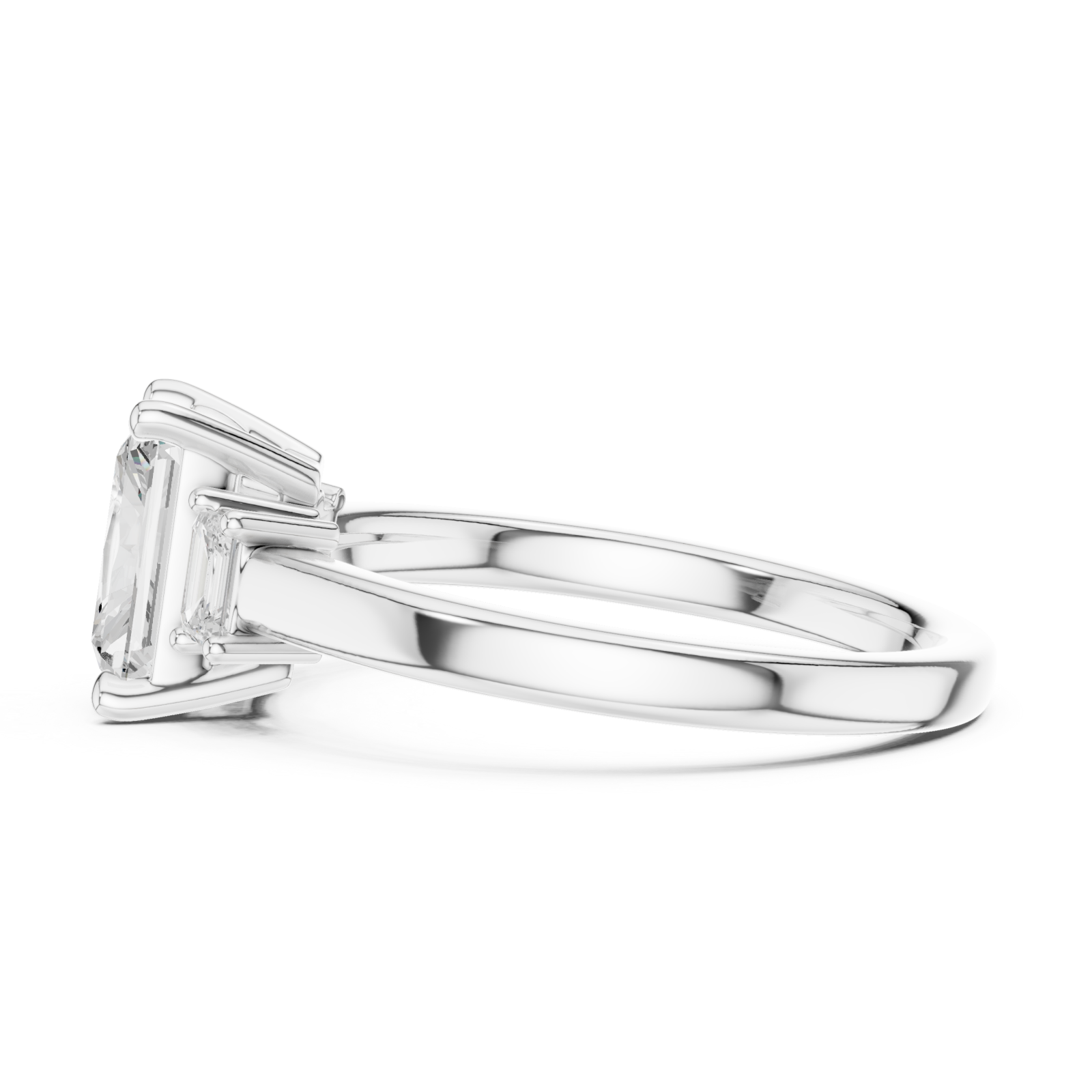  White Gold Eternal Promise Embrace Duo Engagement Ring Side View