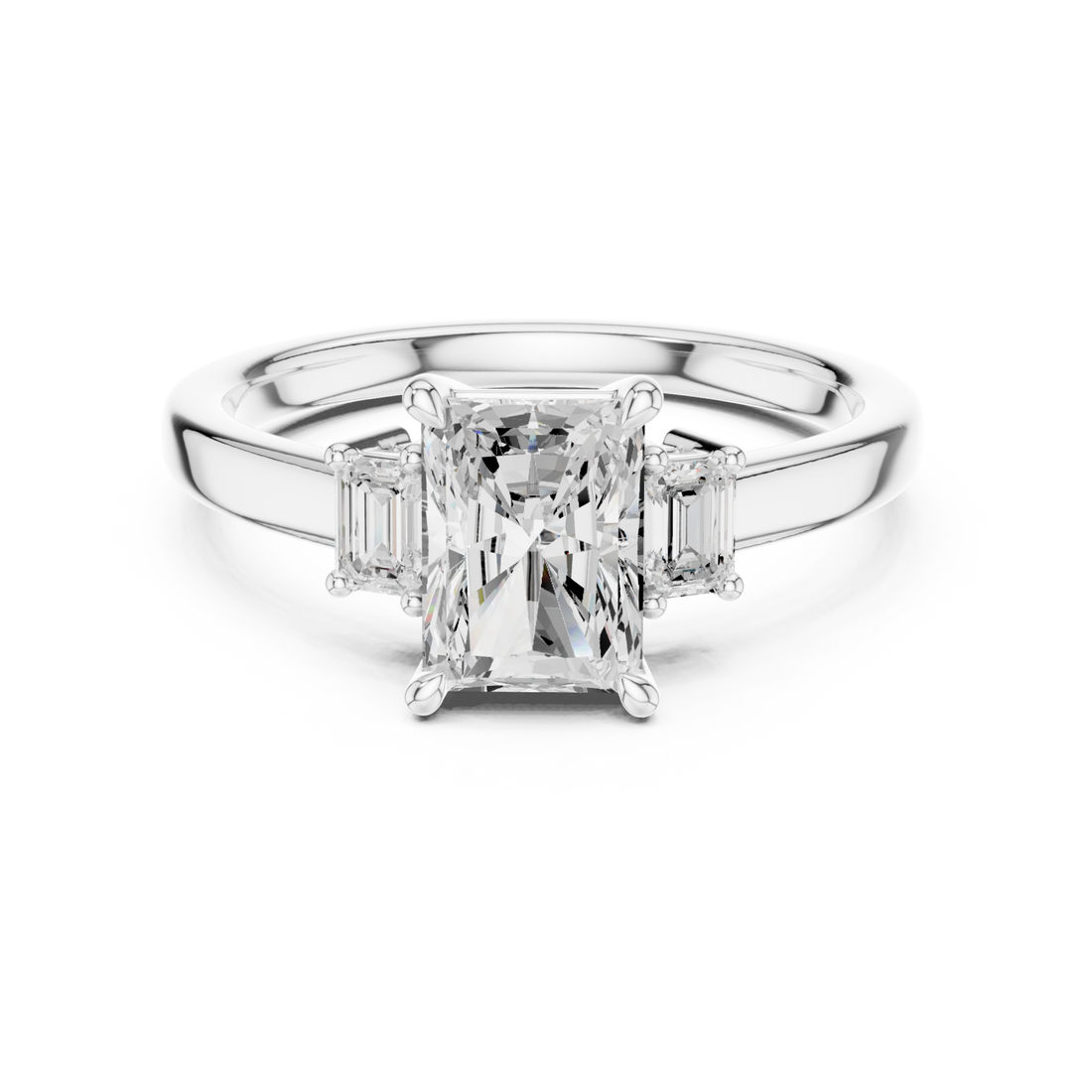  White Gold Eternal Promise Embrace Duo Engagement Ring Right View