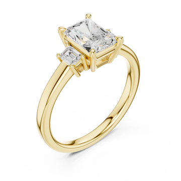 Gold Eternal Promise Embrace Duo Engagement Ring Right View