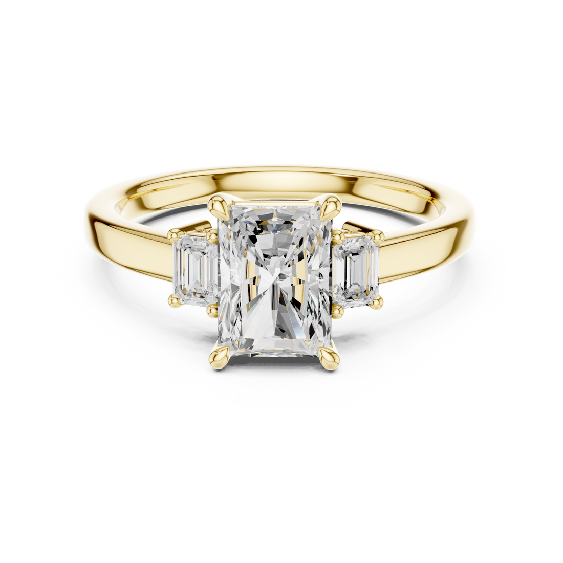 Gold Eternal Promise Embrace Duo Engagement Ring Right View