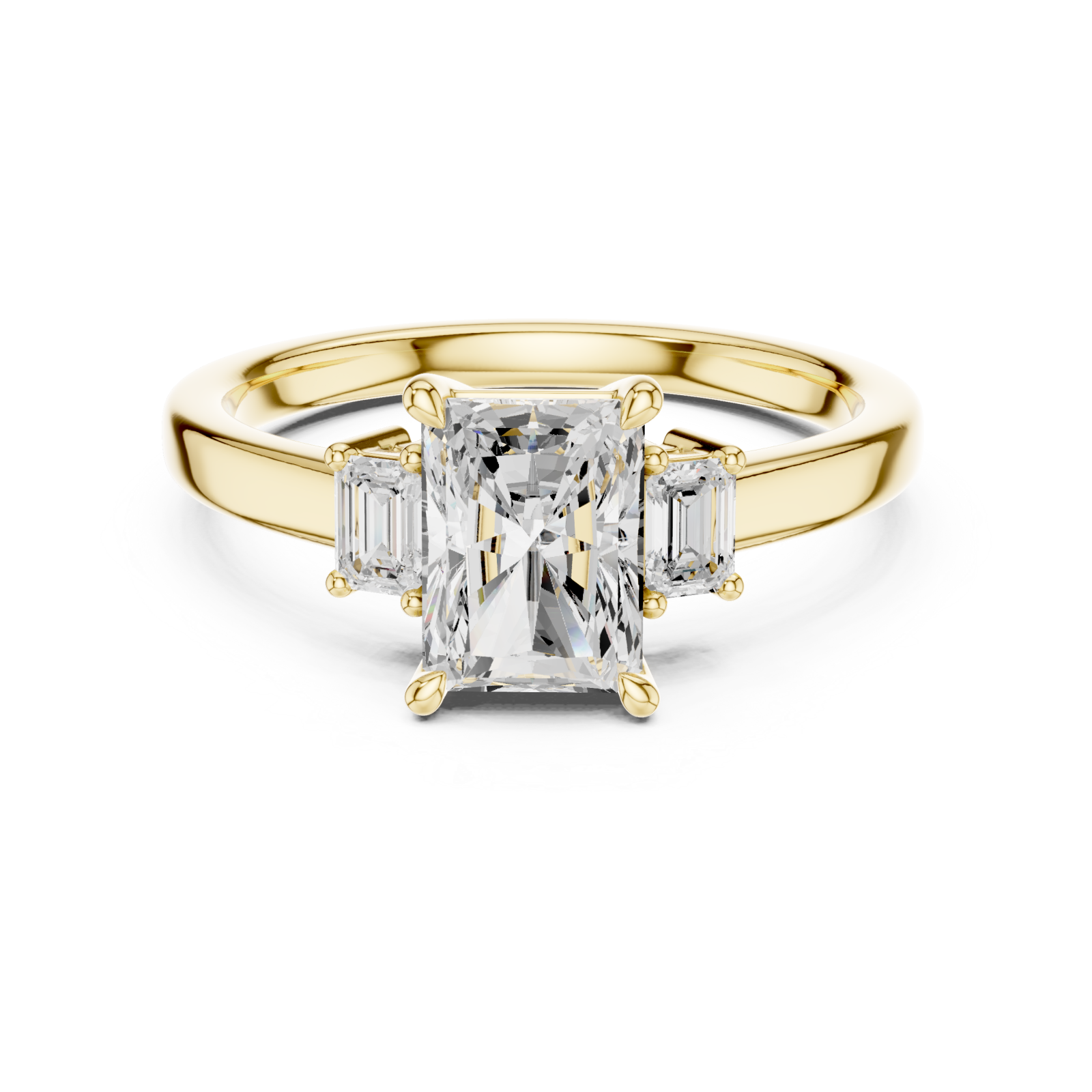  Gold Eternal Promise Embrace Duo Engagement Ring Front View