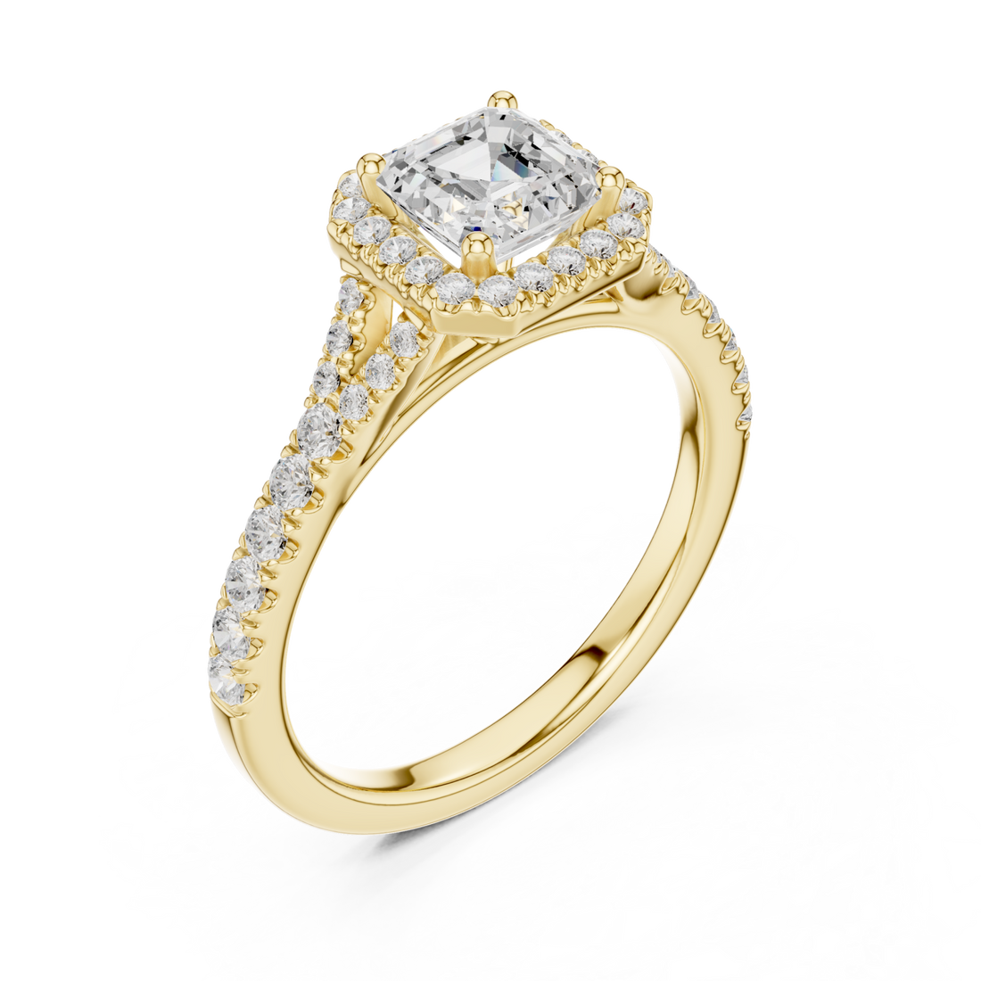 Gold Twilight Radiance Halo Ring Right View