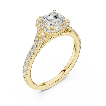 Gold Twilight Radiance Halo Ring Right View