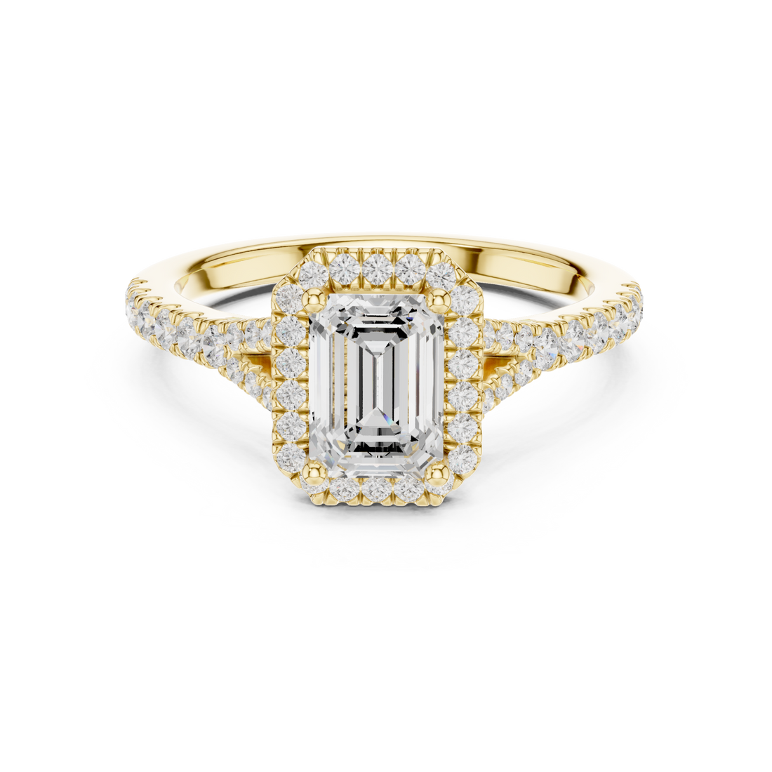 Gold Luminous Halo Crown Ring Right View