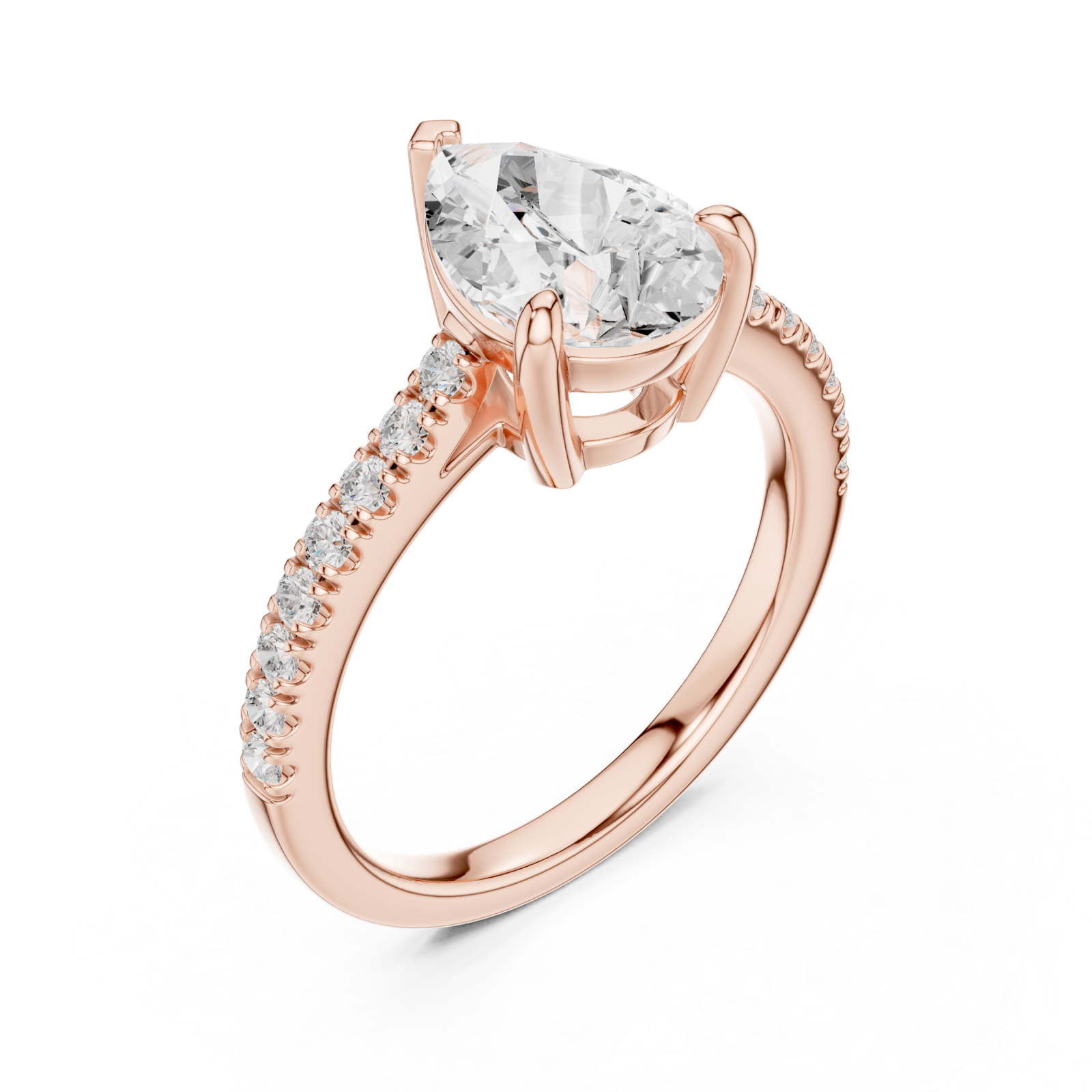  Rose Gold Graceful Promise Ring Right View