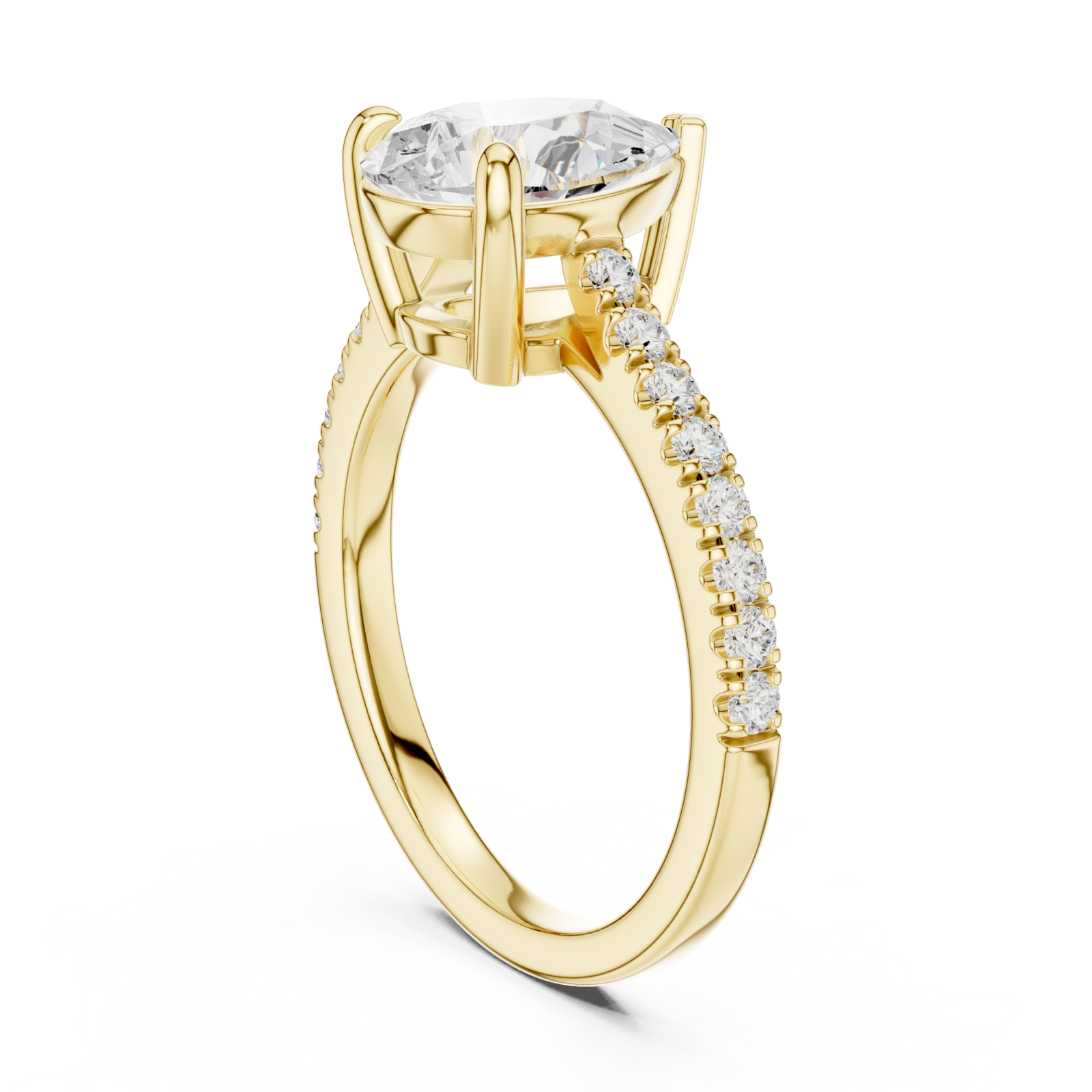  Gold Graceful Promise Ring Left View
