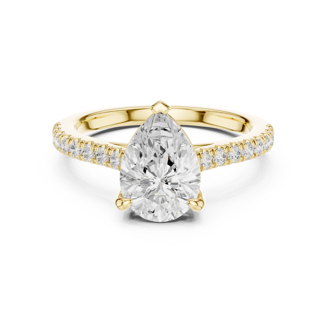 Gold Graceful Promise Ring Right View