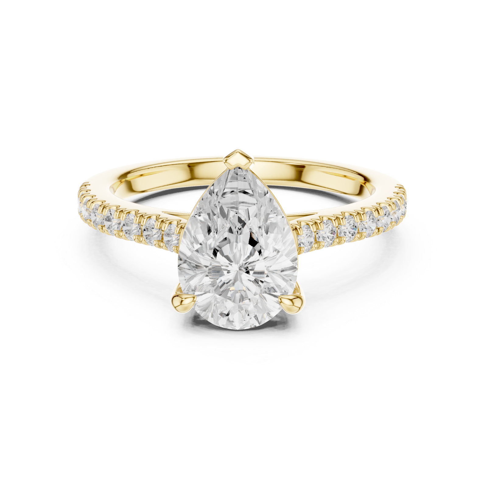  Gold Graceful Promise Ring Front View
