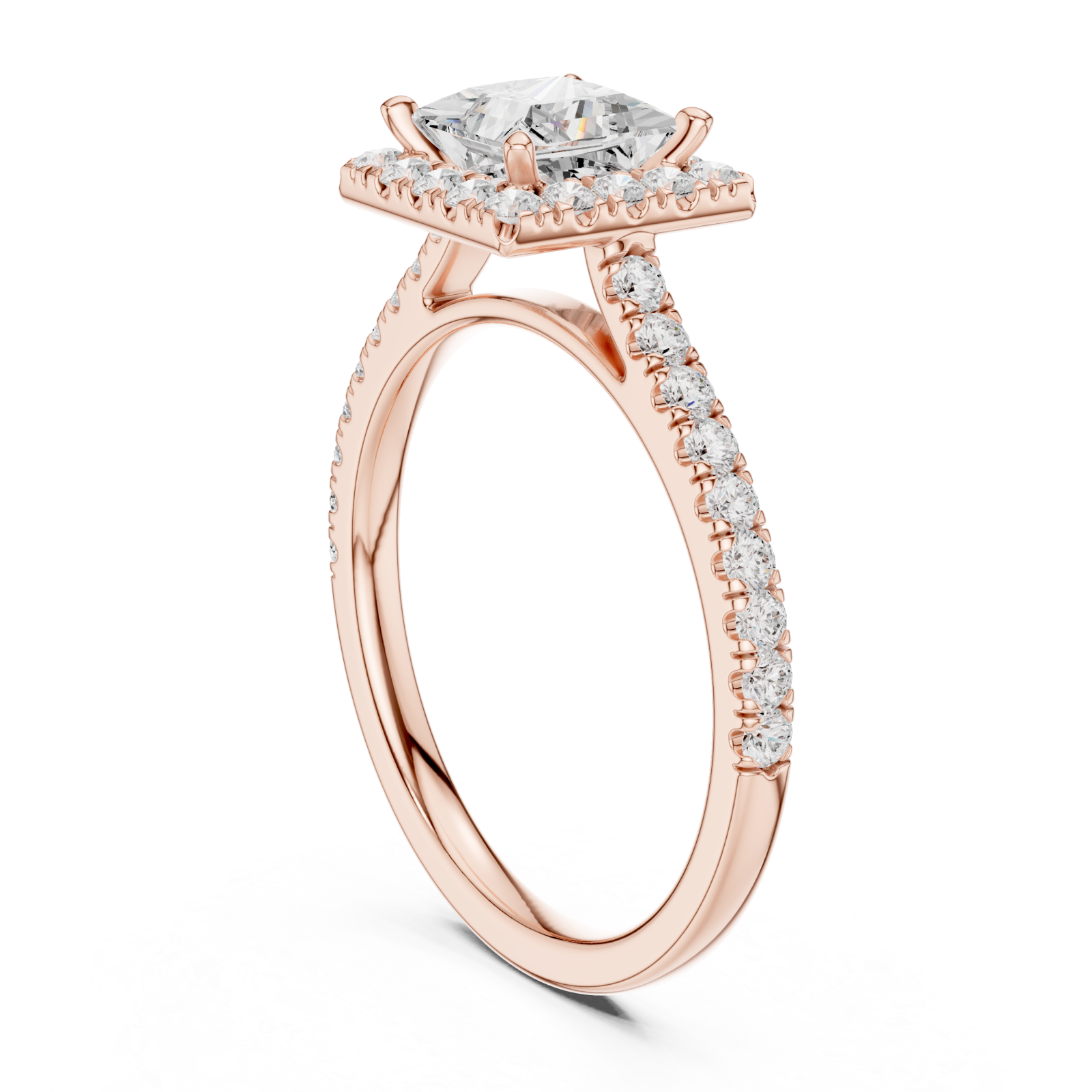  Rose Gold Graceful Promise Vintage Inspired Ring Left View