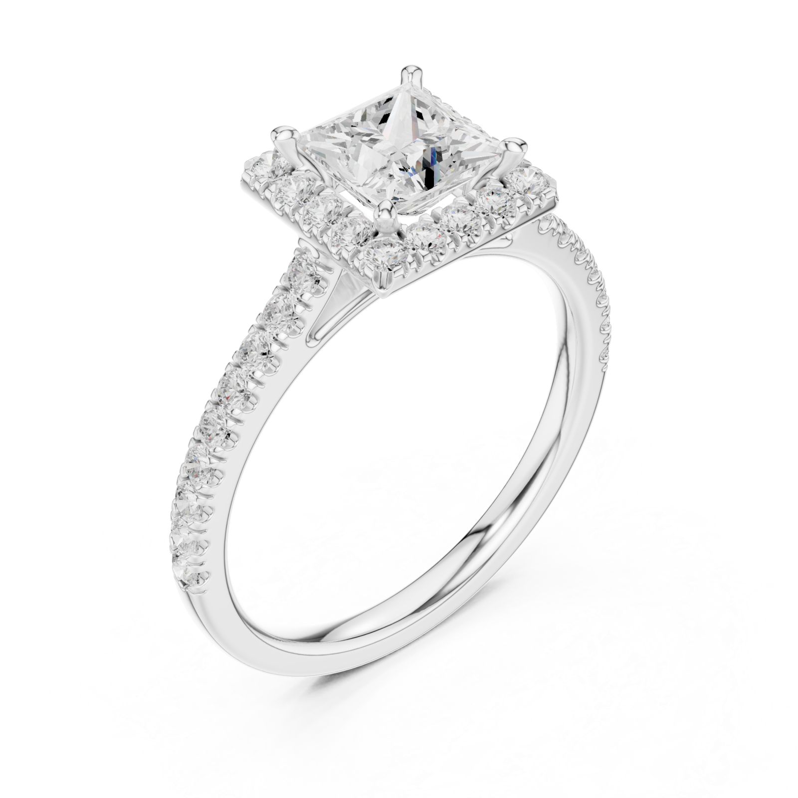  White Gold Graceful Promise Vintage Inspired Ring Right View