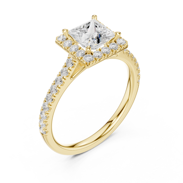 Gold Graceful Promise Vintage Inspired Ring Right View