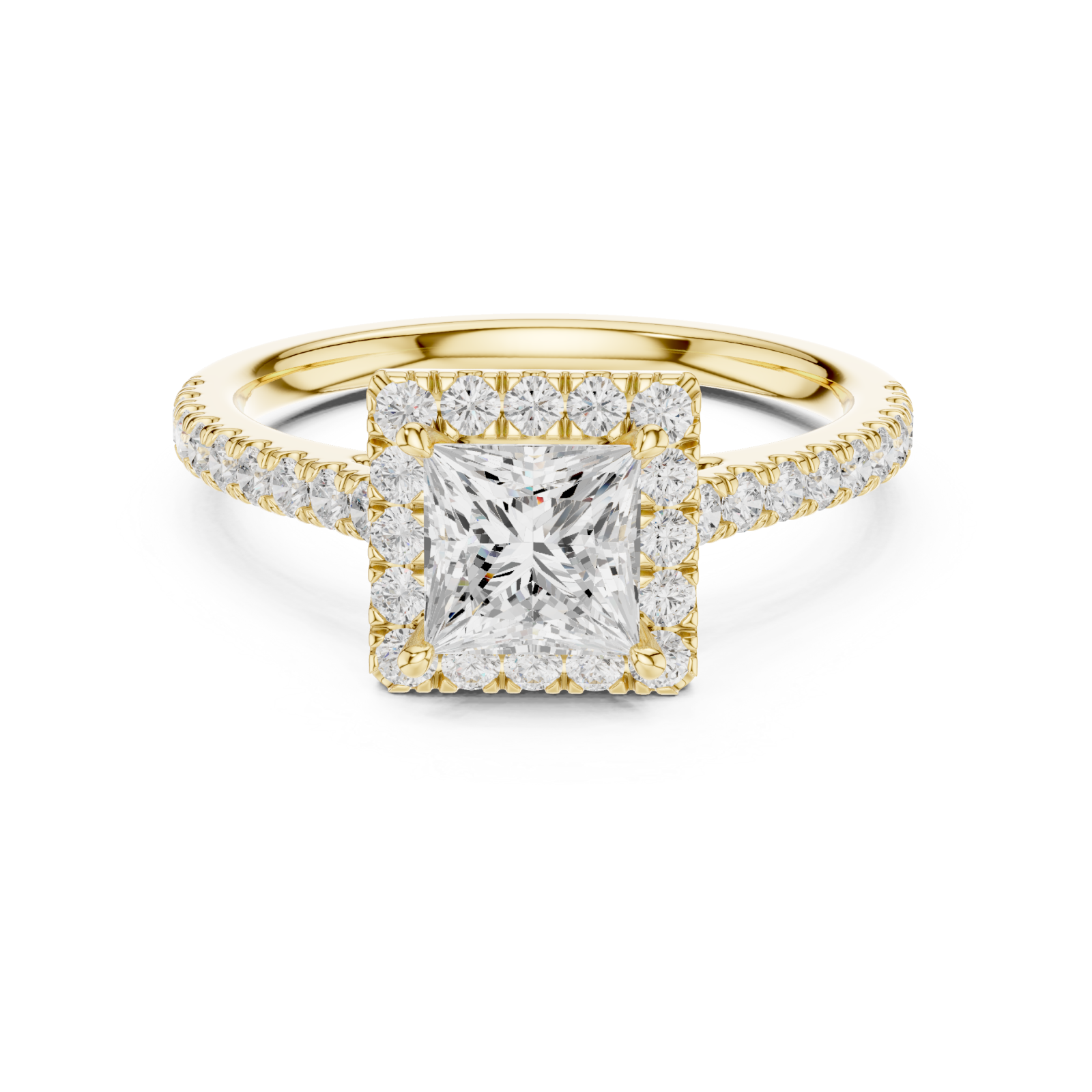  Gold Graceful Promise Vintage Inspired Ring Front View
