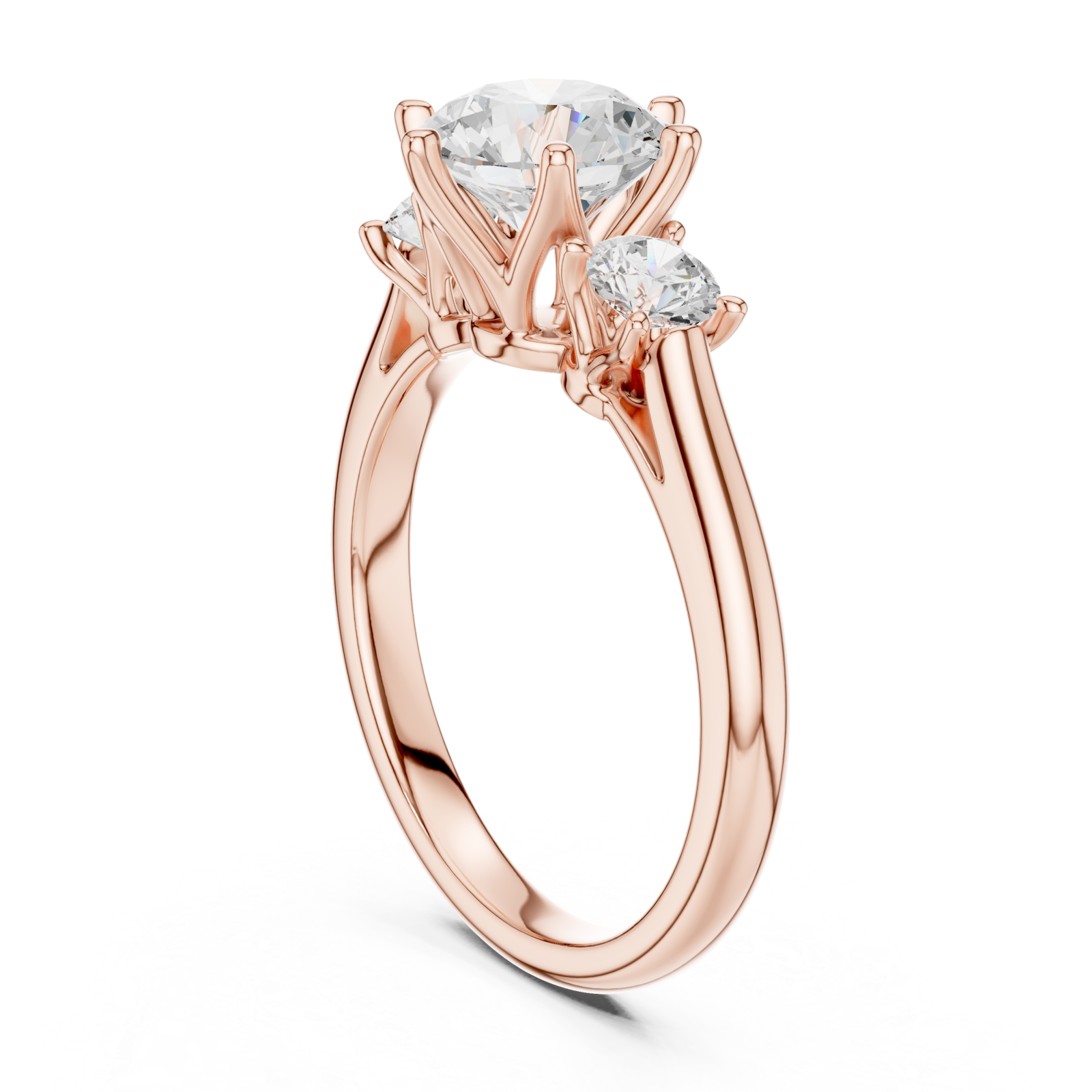  Rose Gold Celestia Trio Harmony Ring Left View