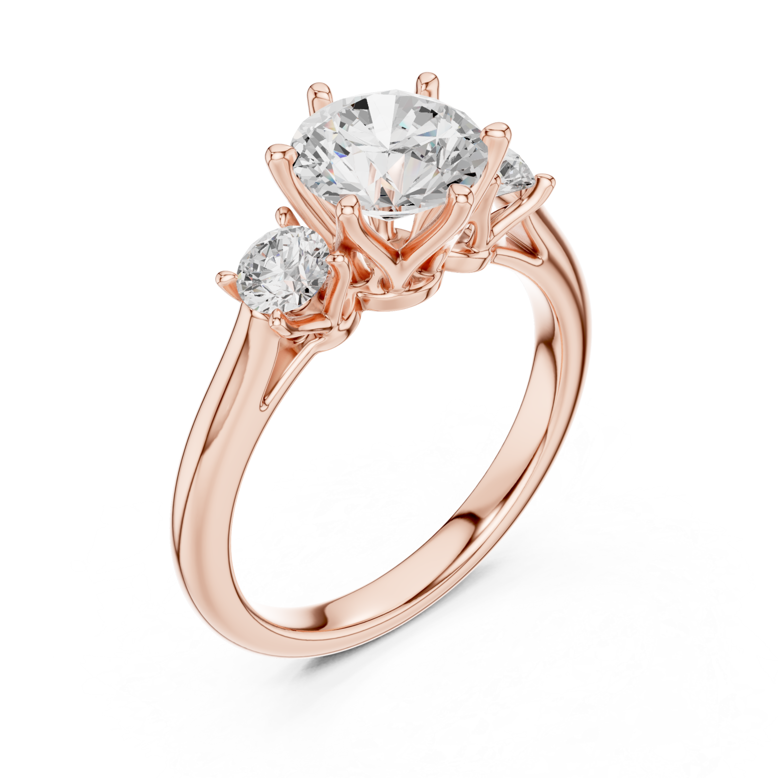  Rose Gold Celestia Trio Harmony Ring Right View