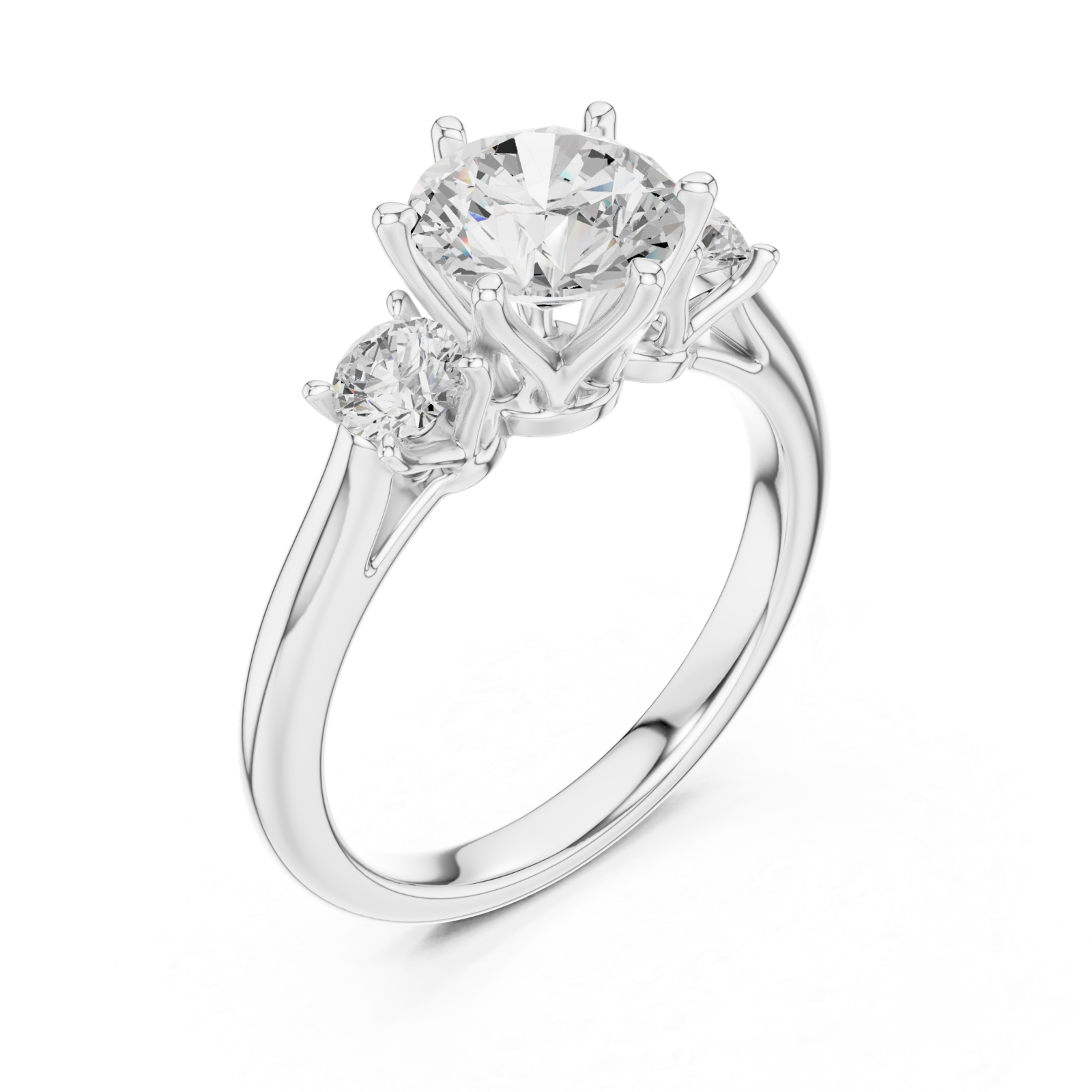  White Gold Celestia Trio Harmony Ring Right View