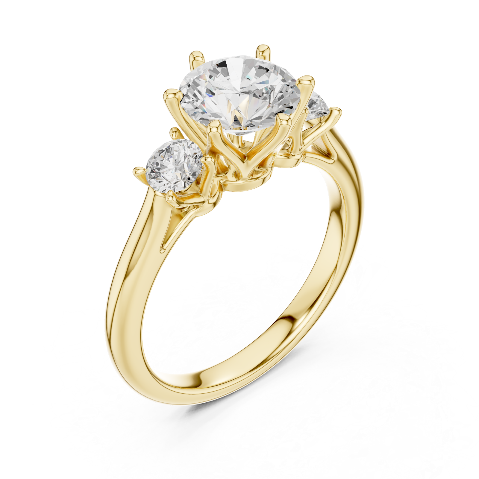 Gold Celestia Trio Harmony Ring Right View