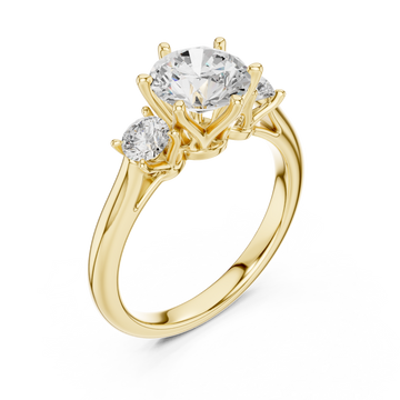 Gold Celestia Trio Harmony Ring Right View