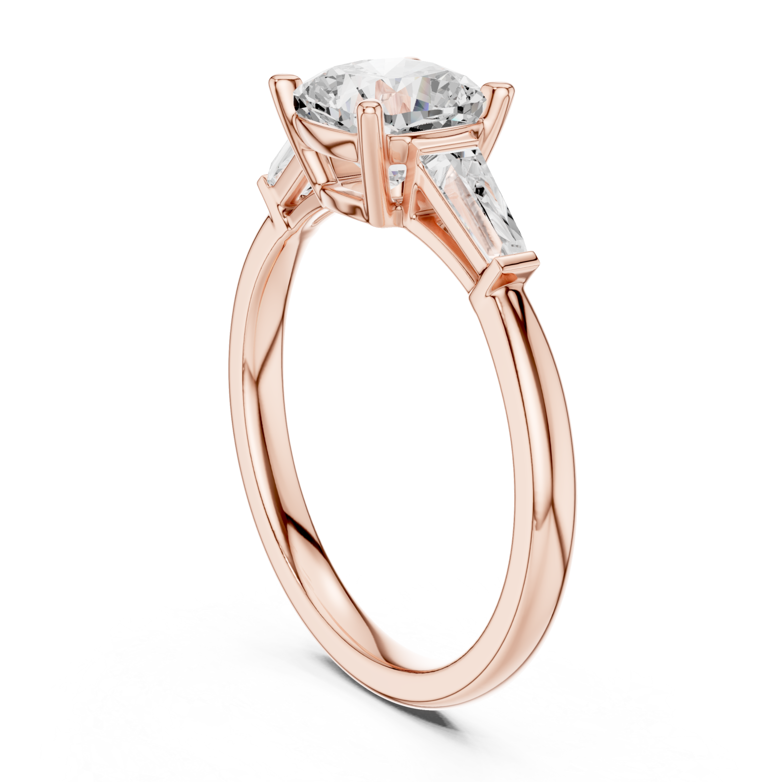  Rose Gold Timeless Spark Embrace Solitaire Ring Left View
