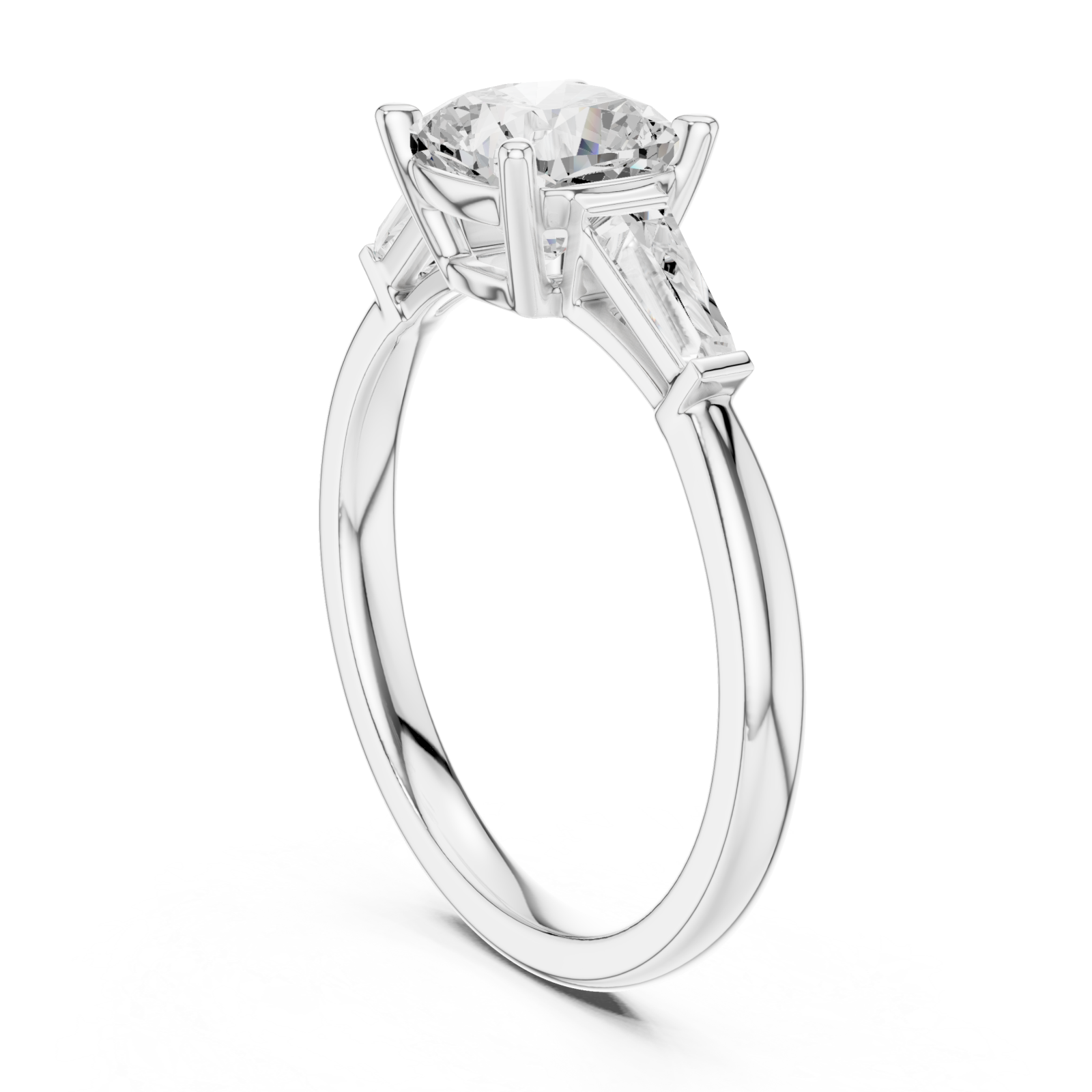  White Gold Timeless Spark Embrace Solitaire Ring Left View