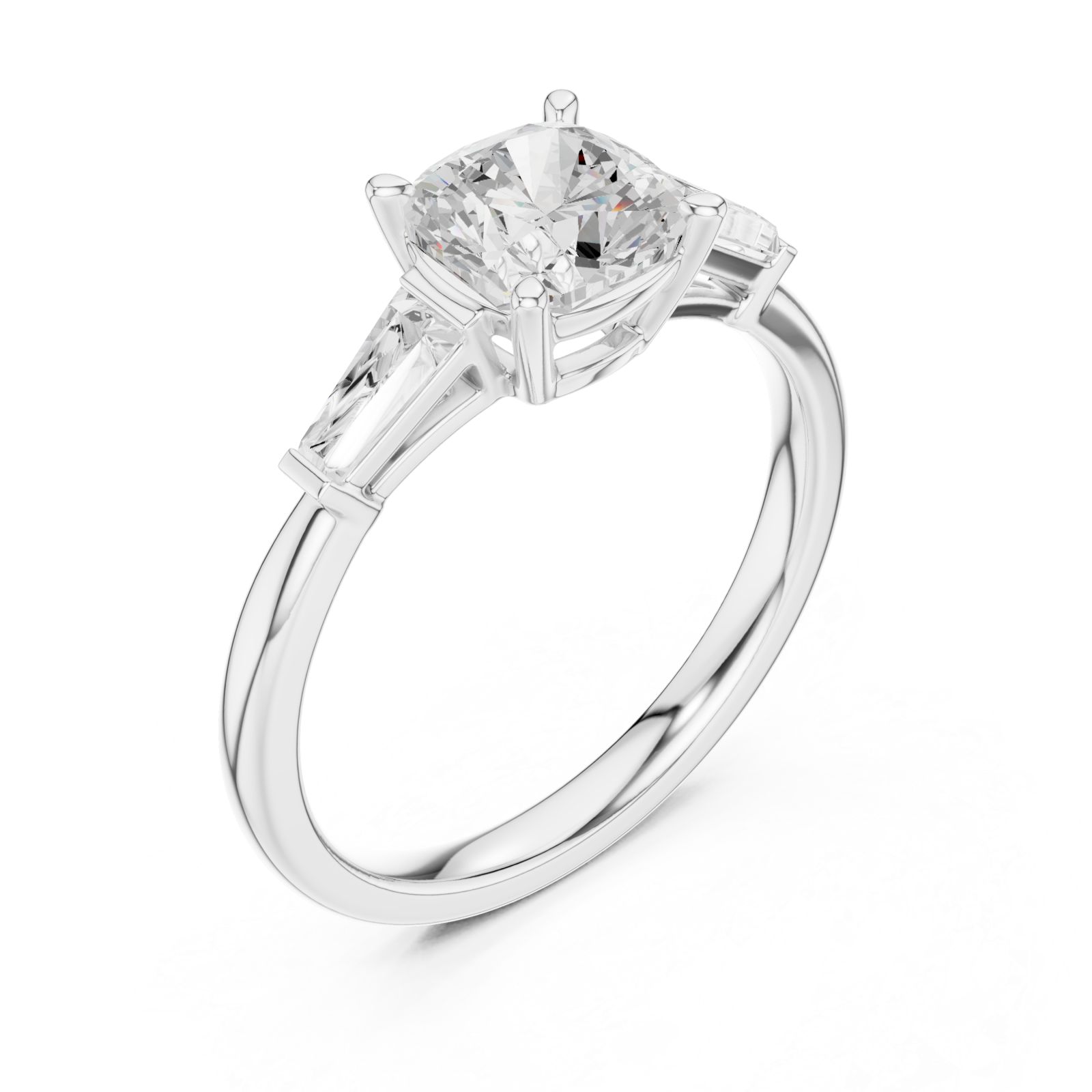  White Gold Timeless Spark Embrace Solitaire Ring Right View