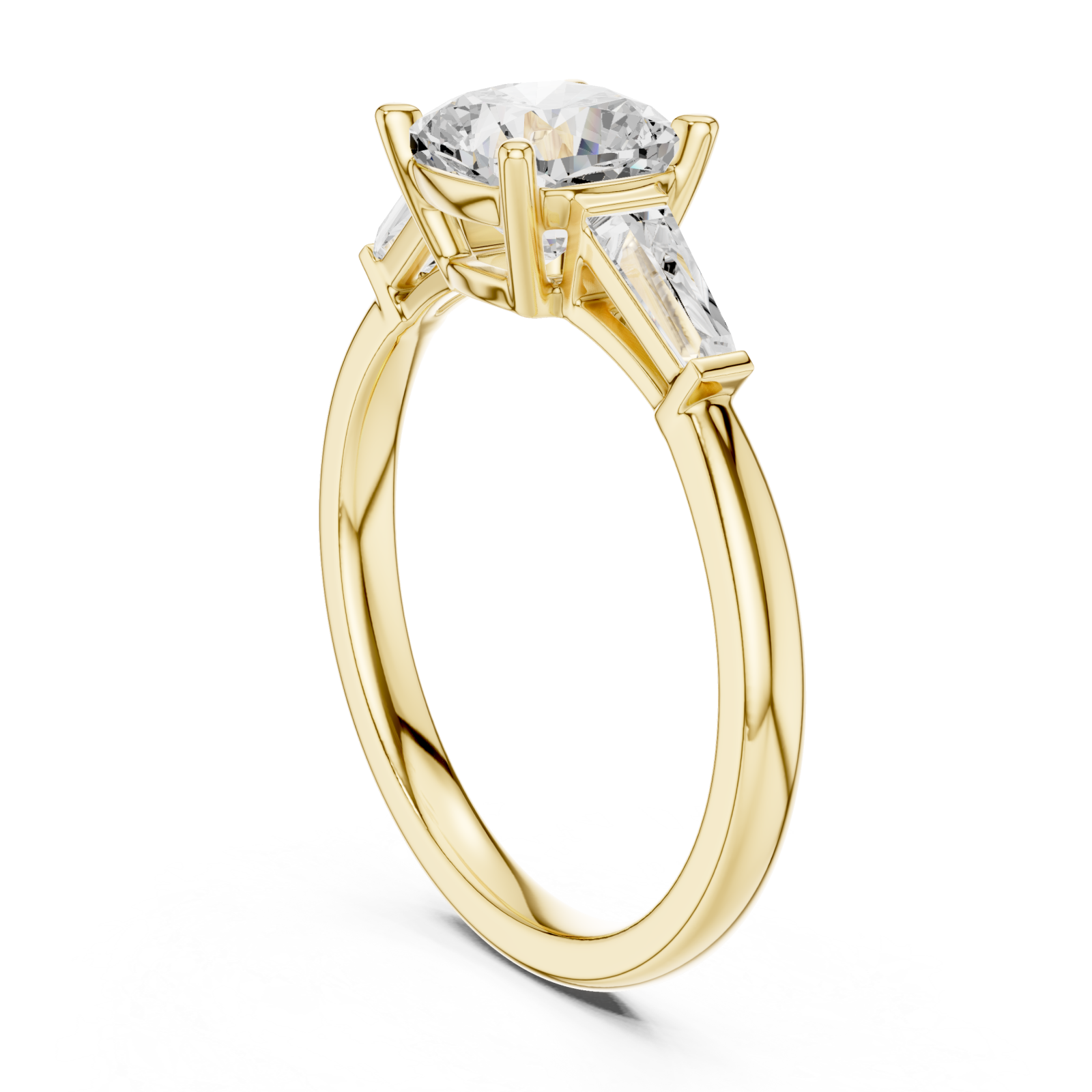 Gold Timeless Spark Embrace Solitaire Ring Left View