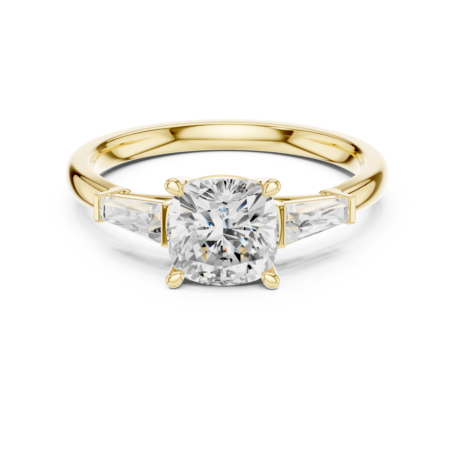  Gold Timeless Spark Embrace Solitaire Ring Front View