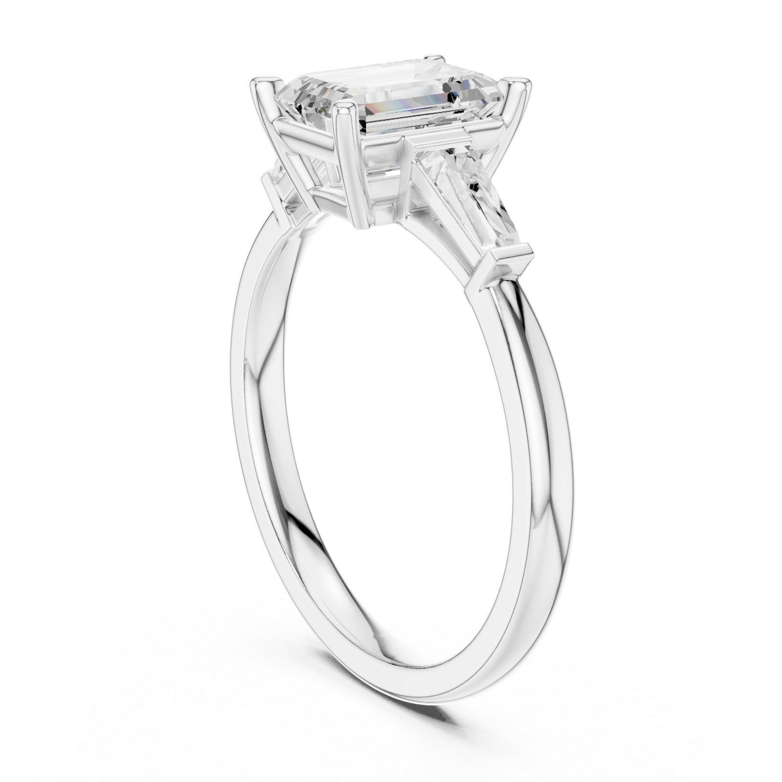  White Gold Infinite Layers Luxe Engagement Ring Left View