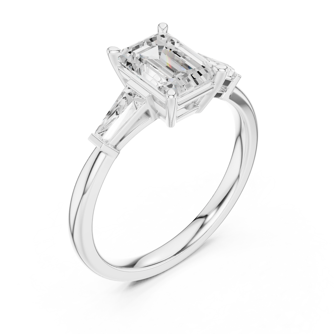  White Gold Infinite Layers Luxe Engagement Ring Right View