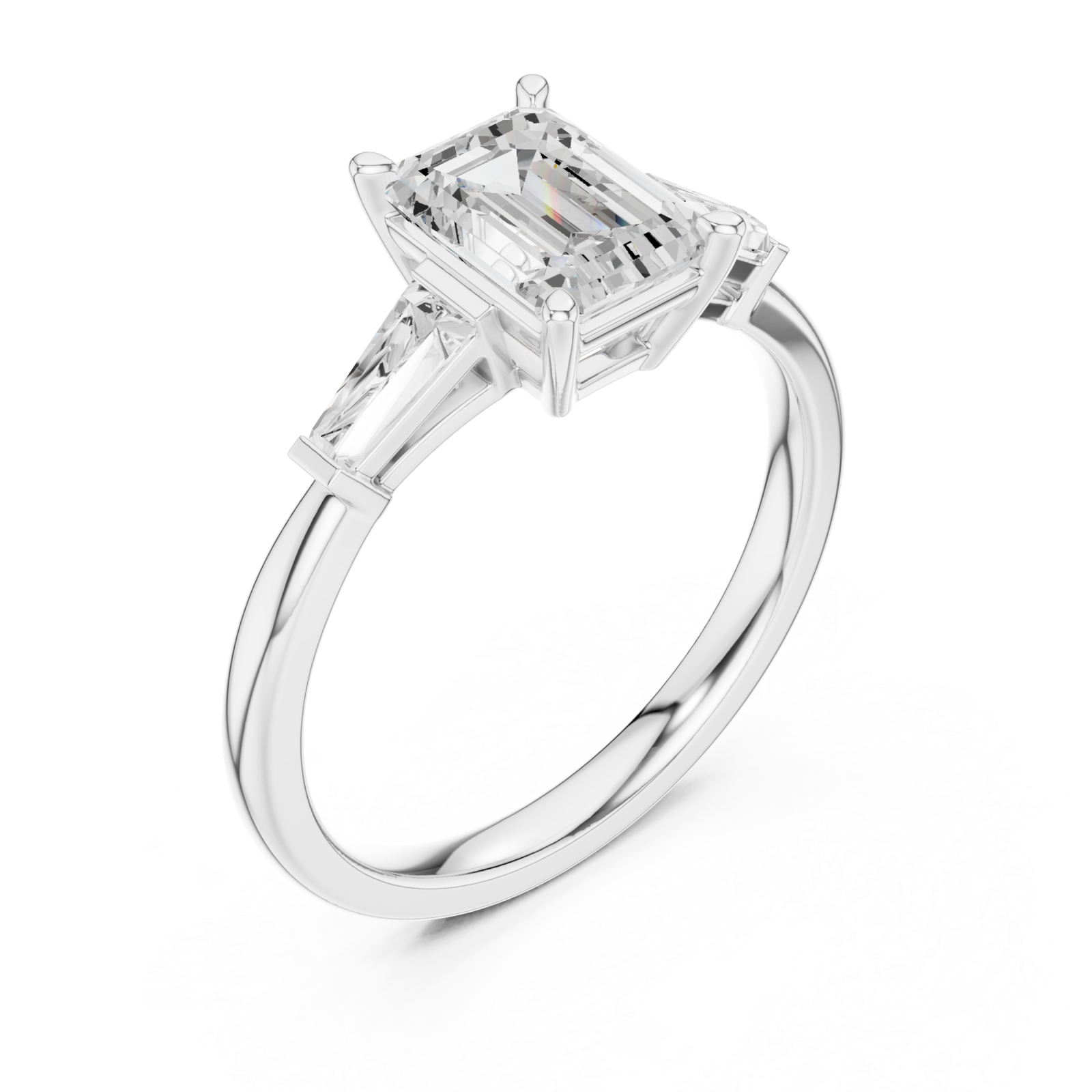  White Gold Infinite Layers Luxe Engagement Ring Right View