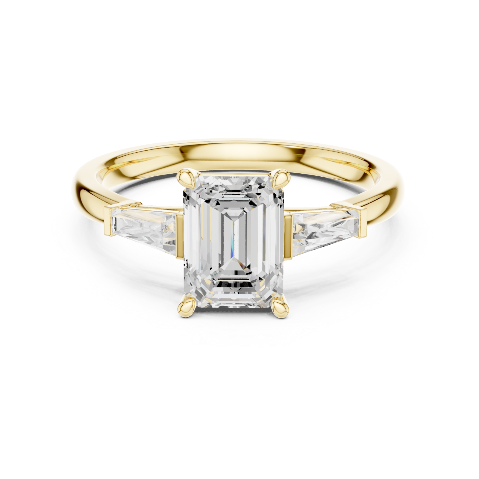  Gold Infinite Layers Luxe Engagement Ring Front View