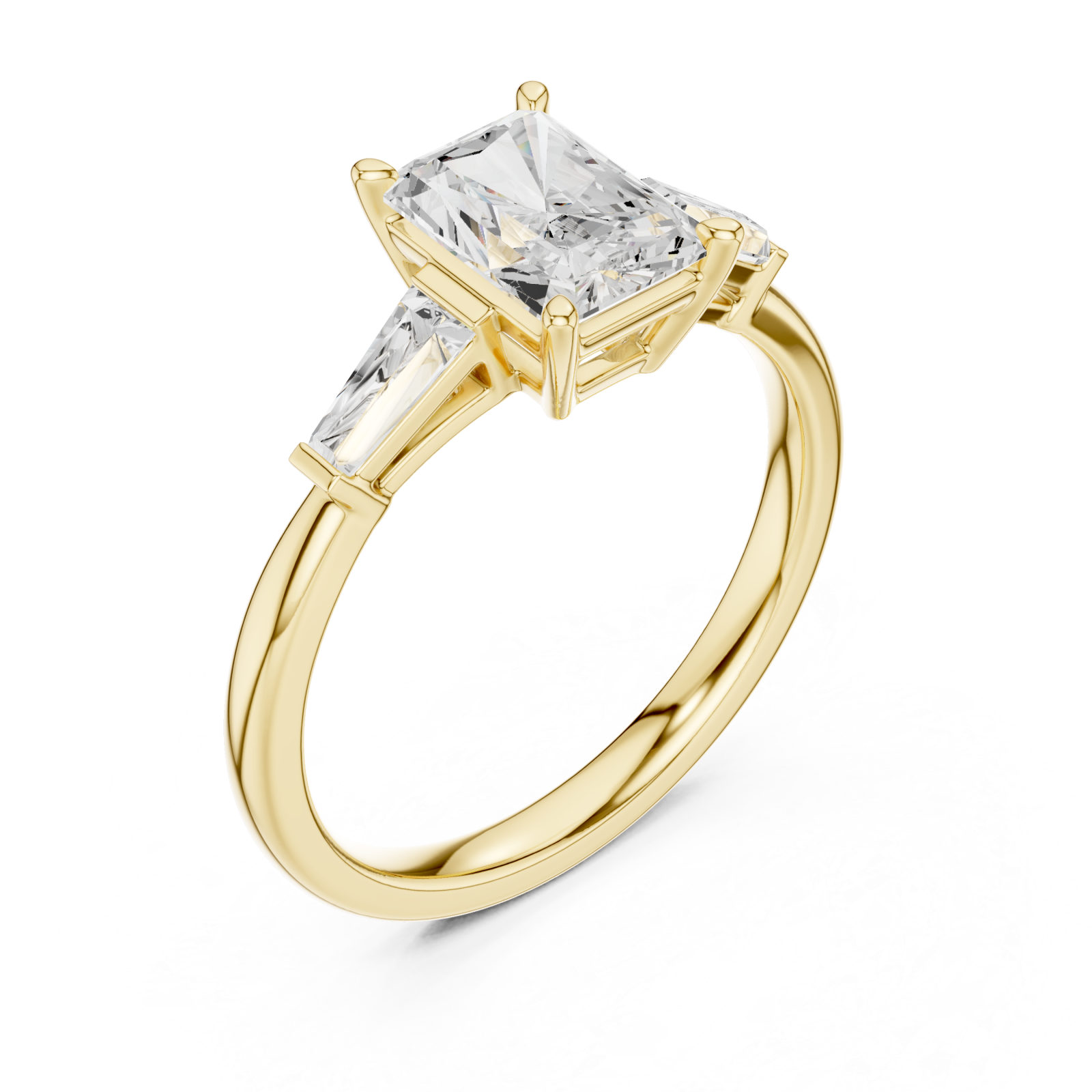 Gold Modern Tranquility Art Deco Ring Right View