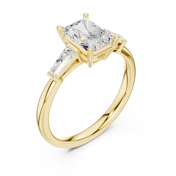 Gold Modern Tranquility Art Deco Ring Right View