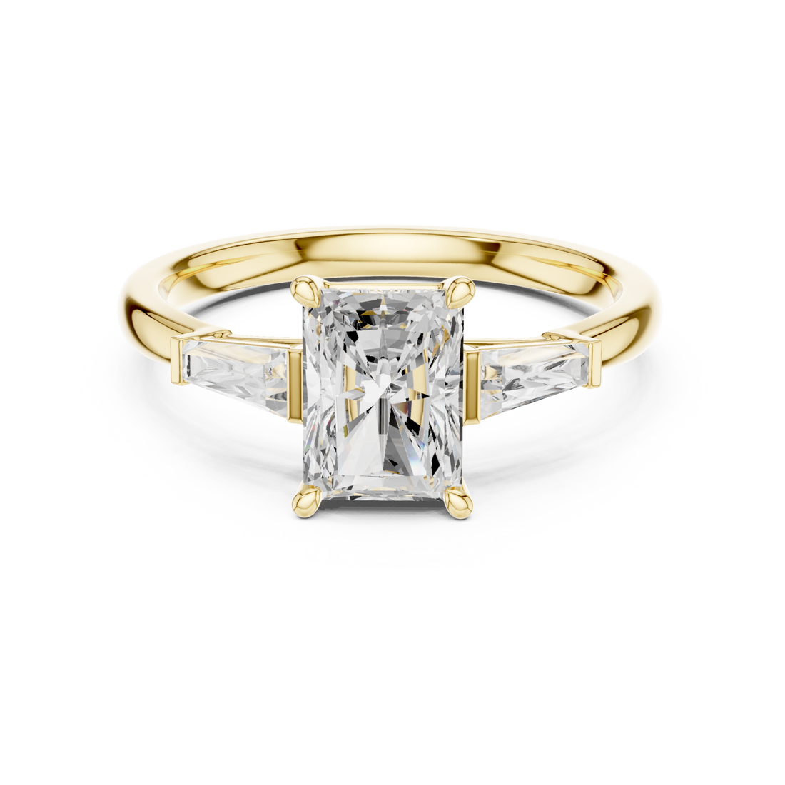 Gold Modern Tranquility Art Deco Ring Right View